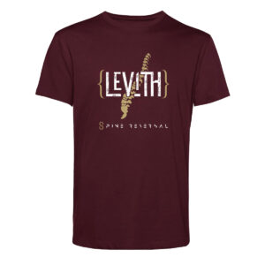 SPINE REVERSAL BURGUNDY T-SHIRT